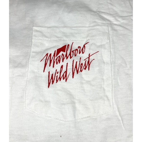 Marlboro New Old Stock Wild West Collection Pocket XL T-Shirt READ Made In USA - Picture 2 of 8